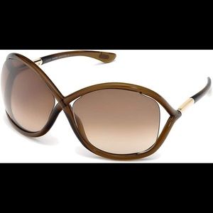 Tom Ford Whitney Sunglasses Brown w Gold Hardware